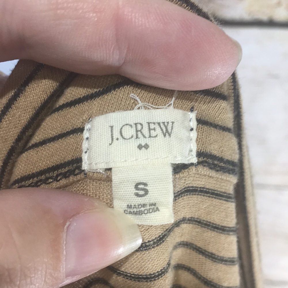 J crew sweater gold with small black stripes Small - Picture 6 of 8